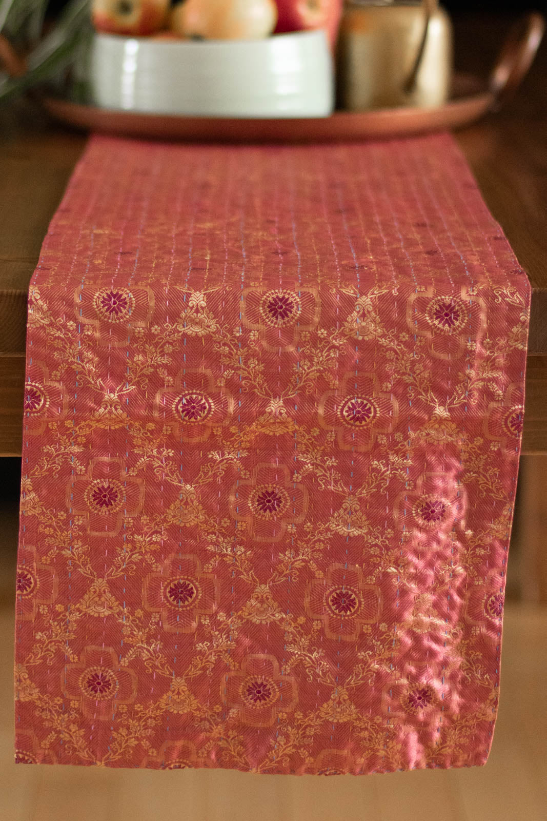 Kantha Table Runner Silk Blend H4