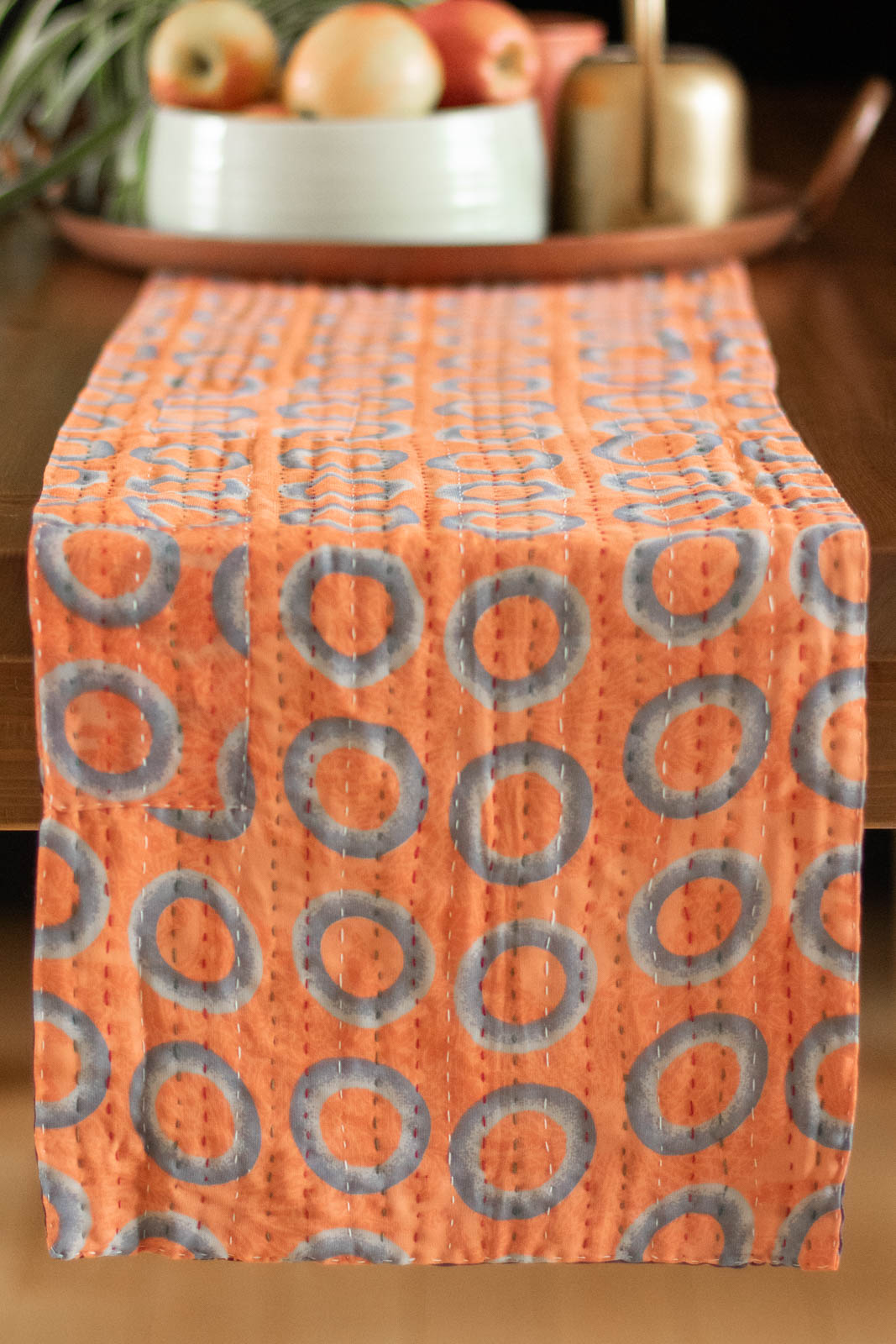 Kantha Table Runner Silk Blend B3