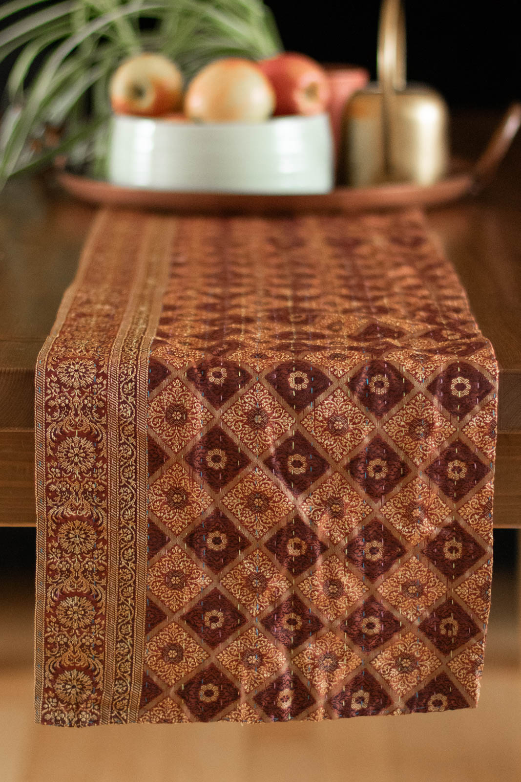 Kantha Table Runner Silk Blend C5