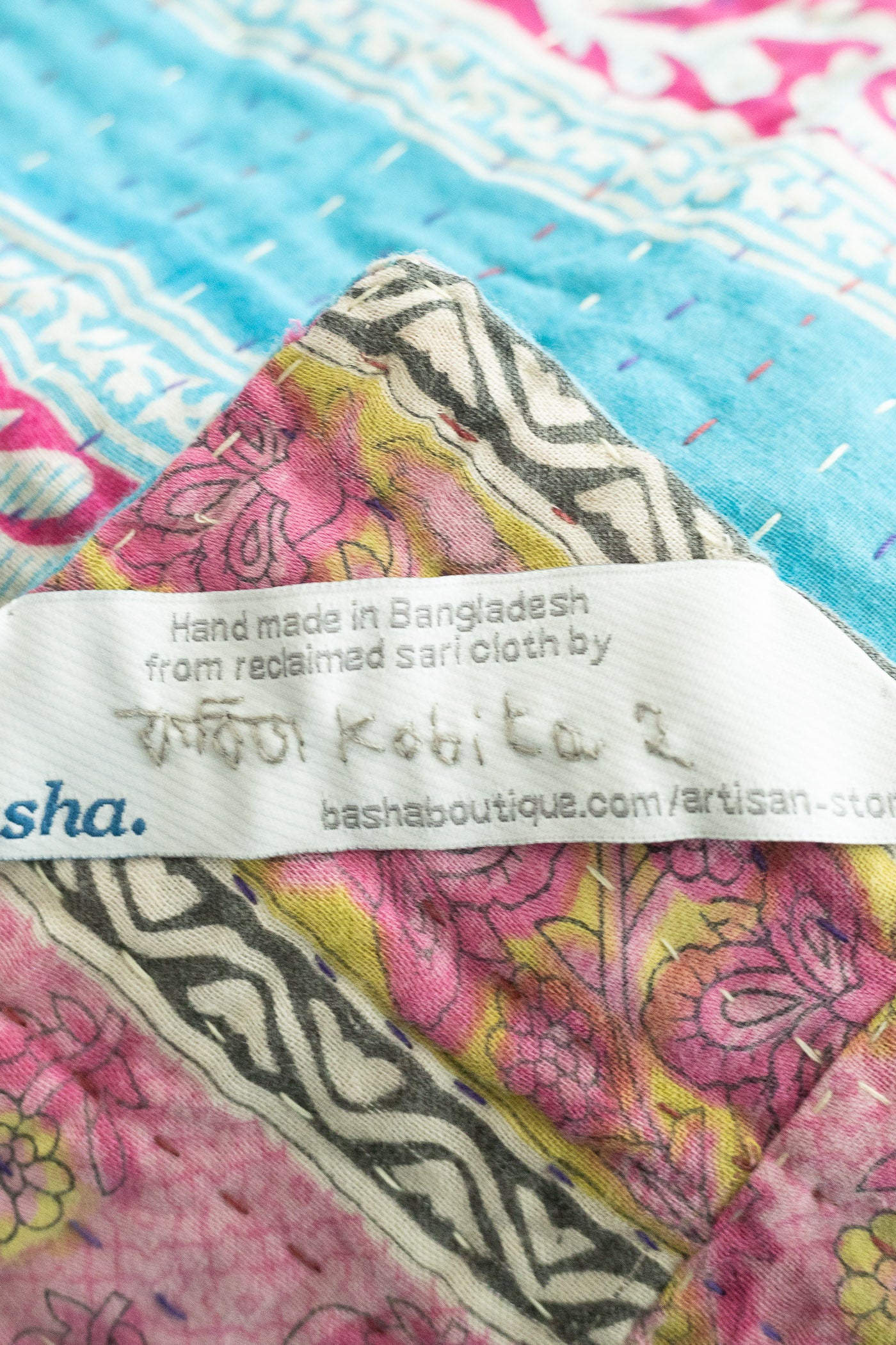 Dreamy No. 7 Kantha Baby Blanket