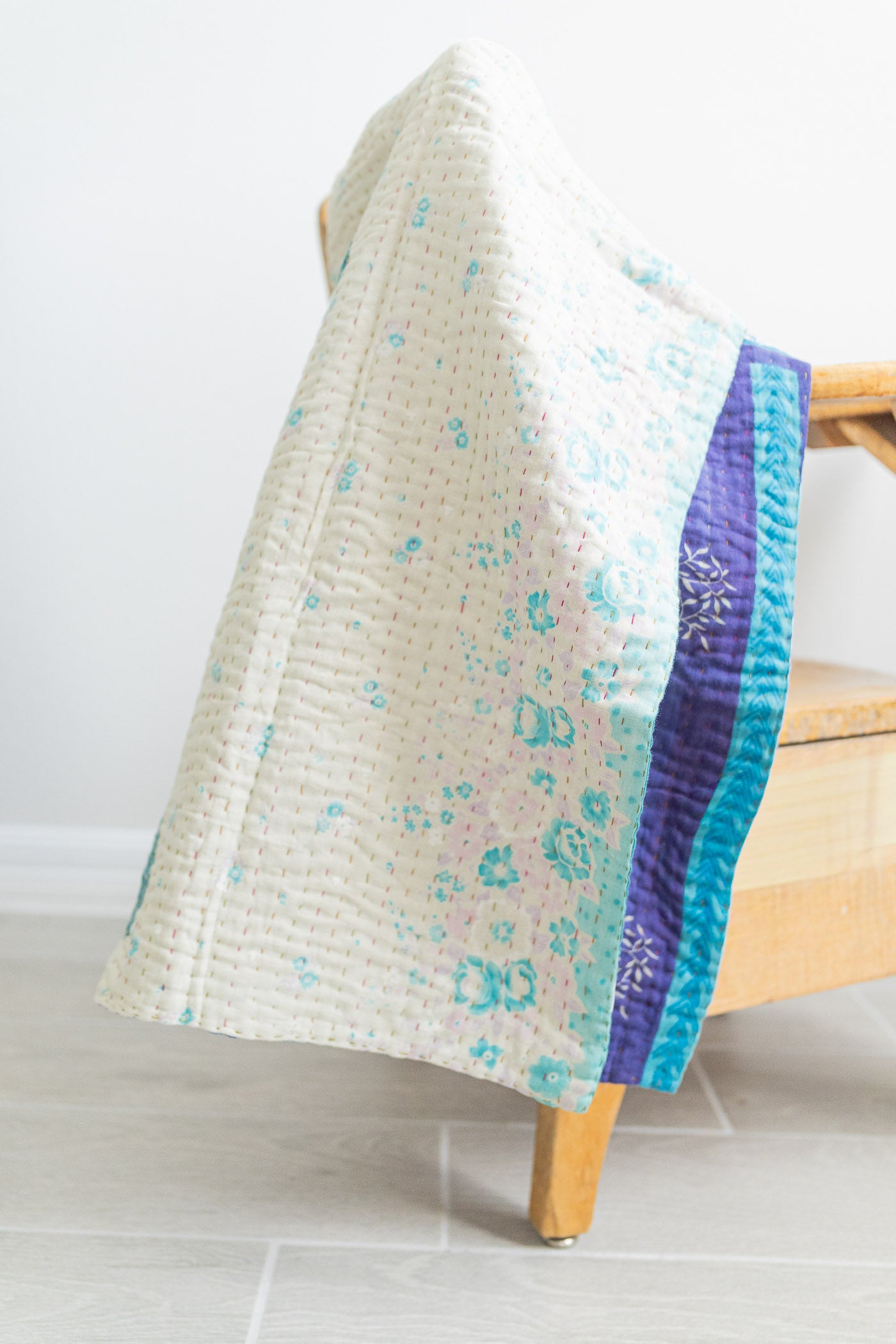 Heart No. 5 Kantha Baby Blanket