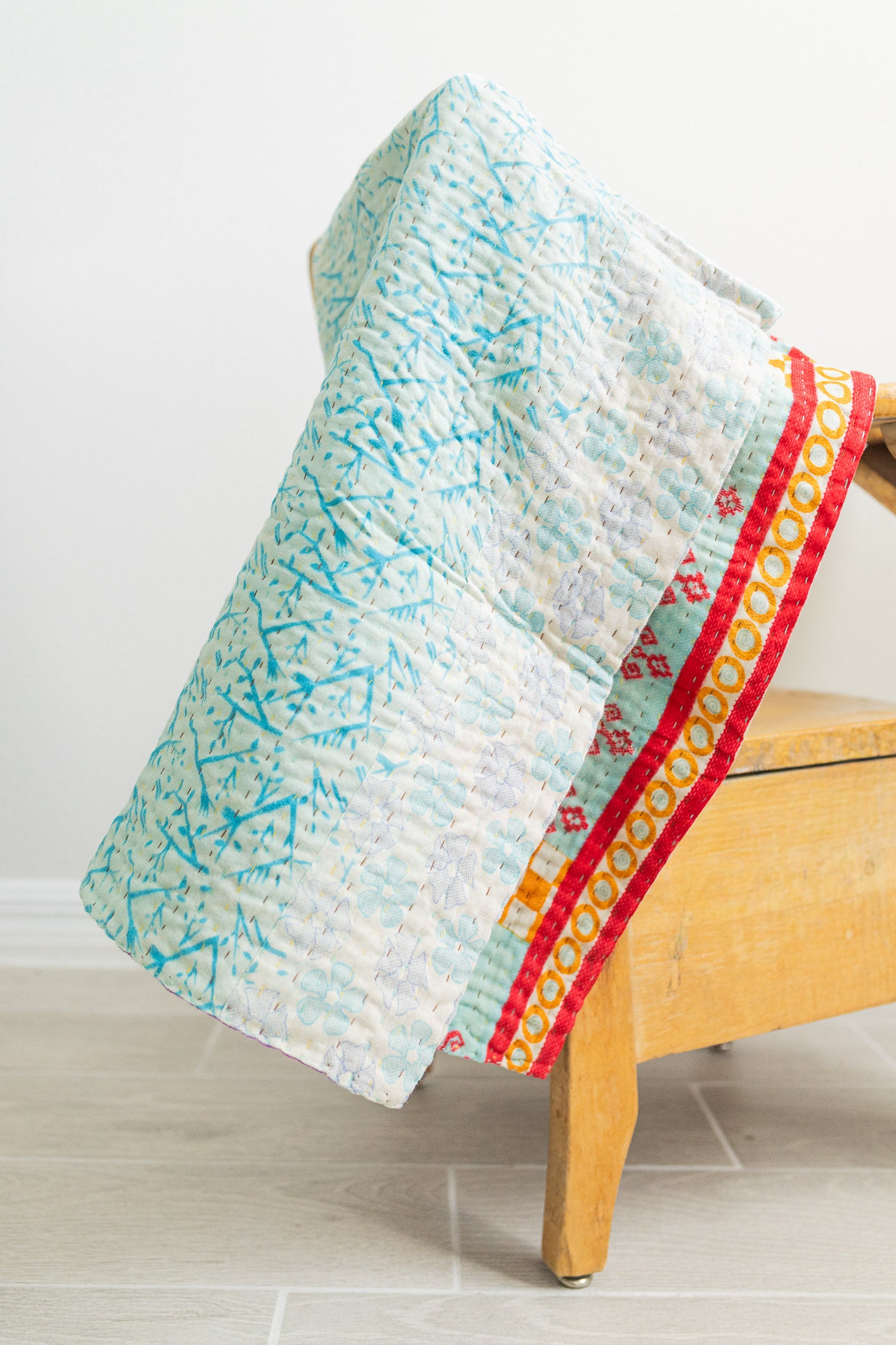 Sweet No. 2 Kantha Baby Blanket