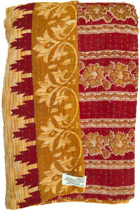 Kantha Large Throw Blanket