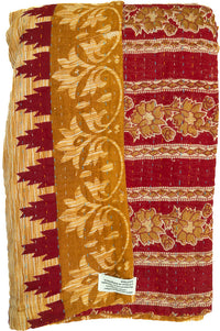 Kantha Large Throw Blanket