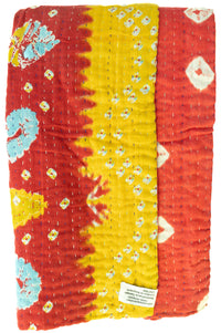 Kantha Throw Bed Quilt
