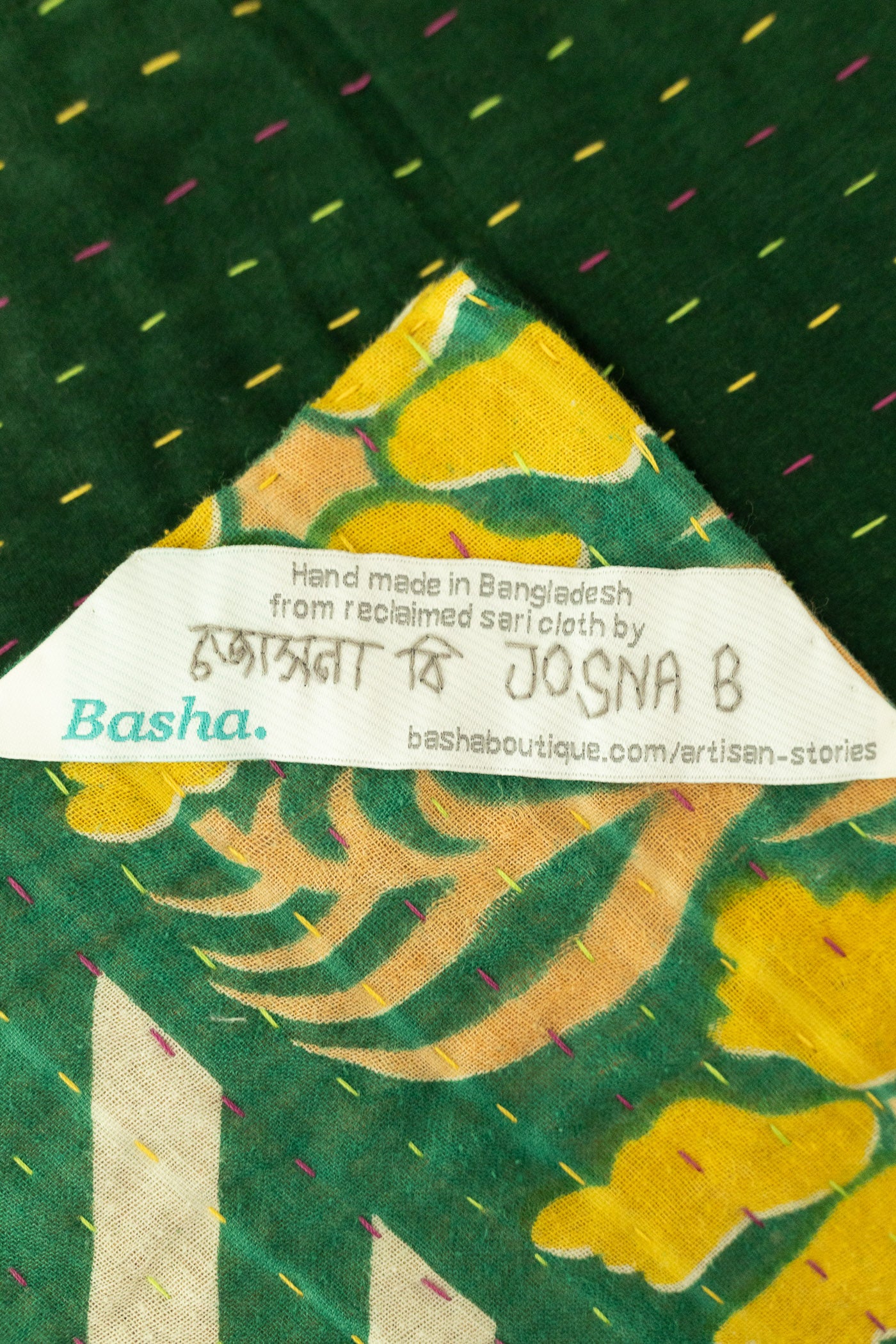 Assured Large Kantha Throw Blanket