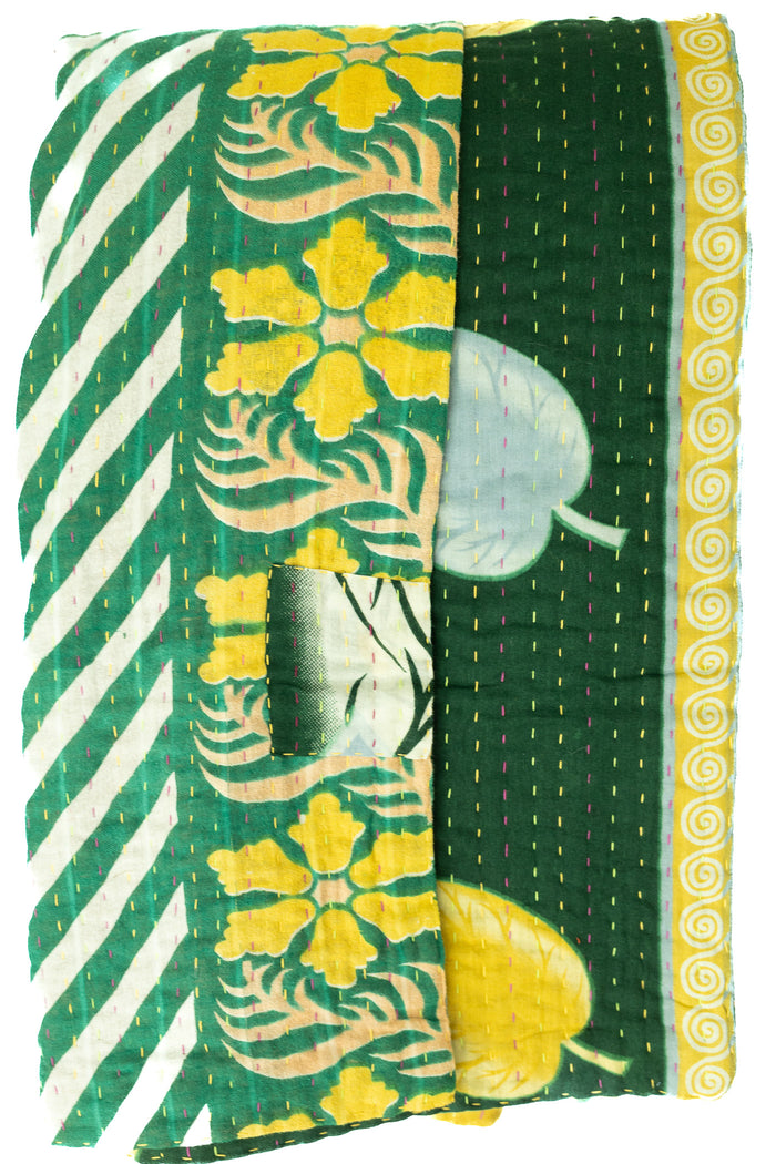 Assured Large Kantha Throw Blanket