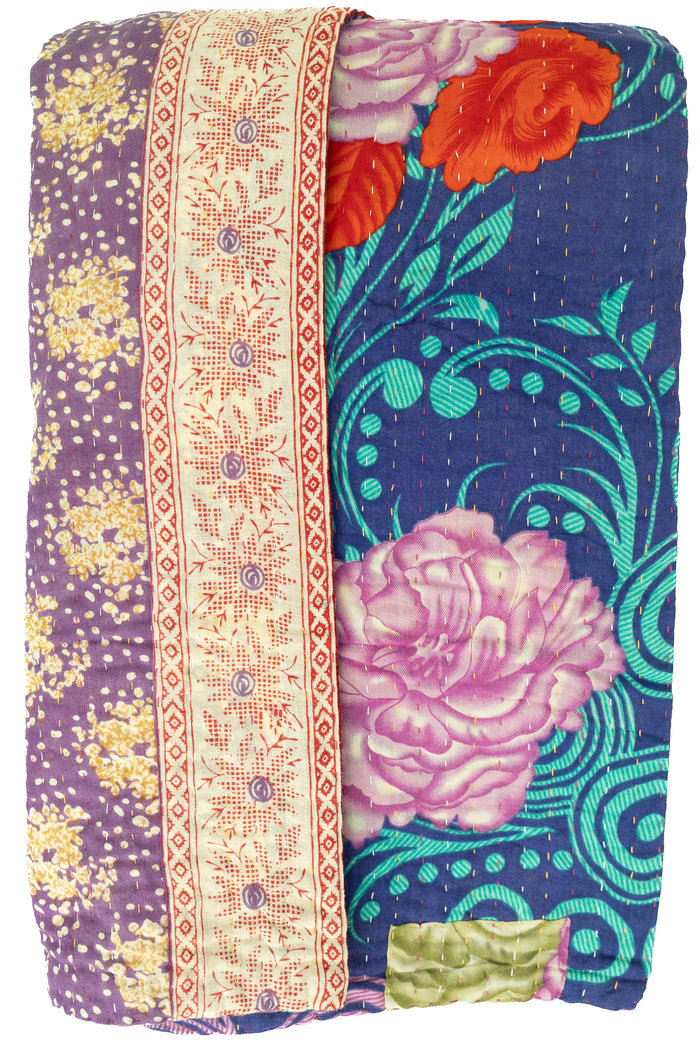 Awake Large Kantha Throw Blanket