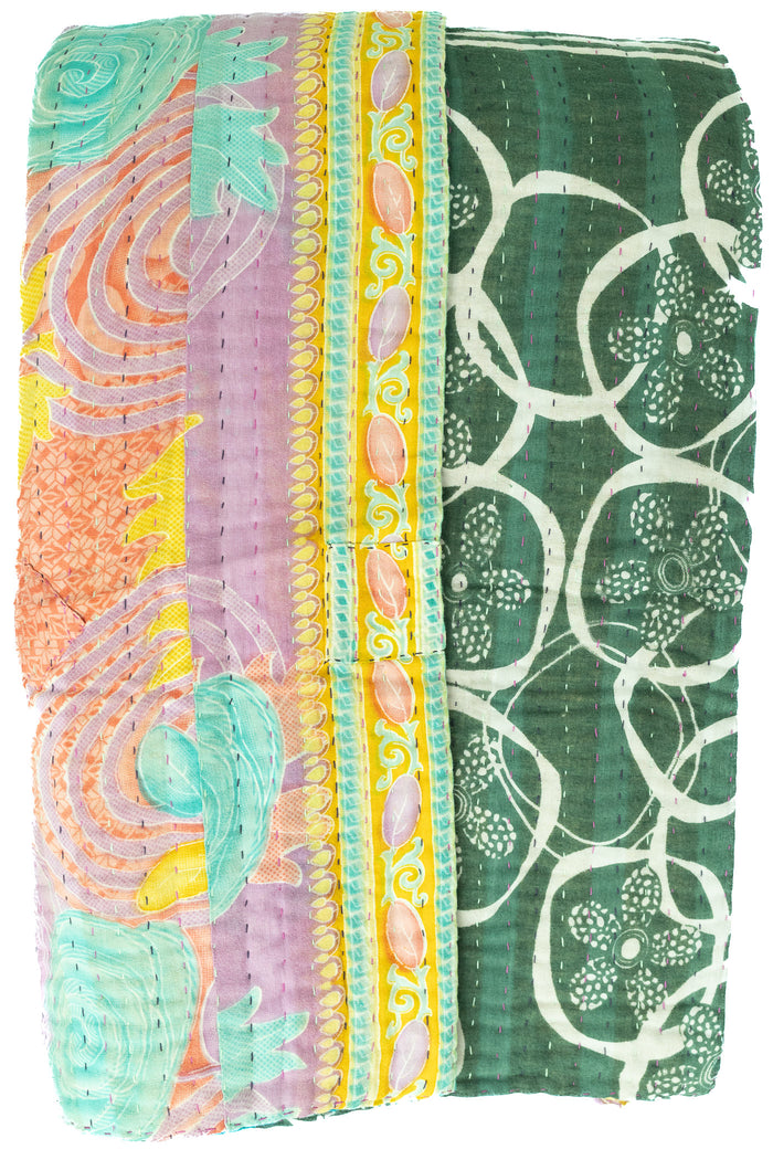 Daydream Large Kantha Throw Blanket
