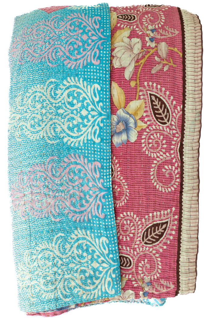 Embrace Large Kantha Throw Blanket