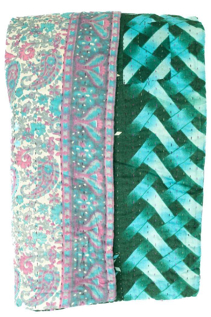 Faithful Large Kantha Throw Blanket