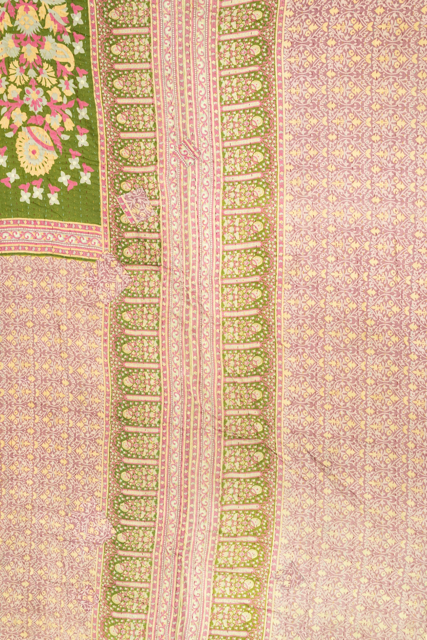 Garden Large Kantha Throw Blanket