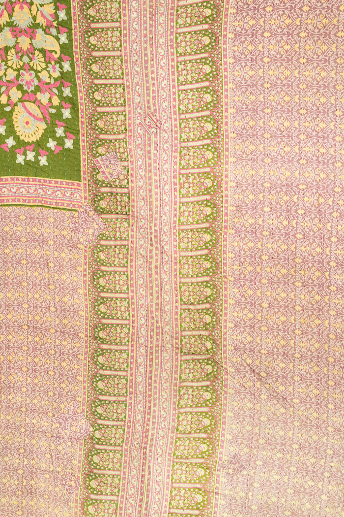 Garden Large Kantha Throw Blanket