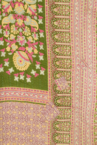 Garden Large Kantha Throw Blanket