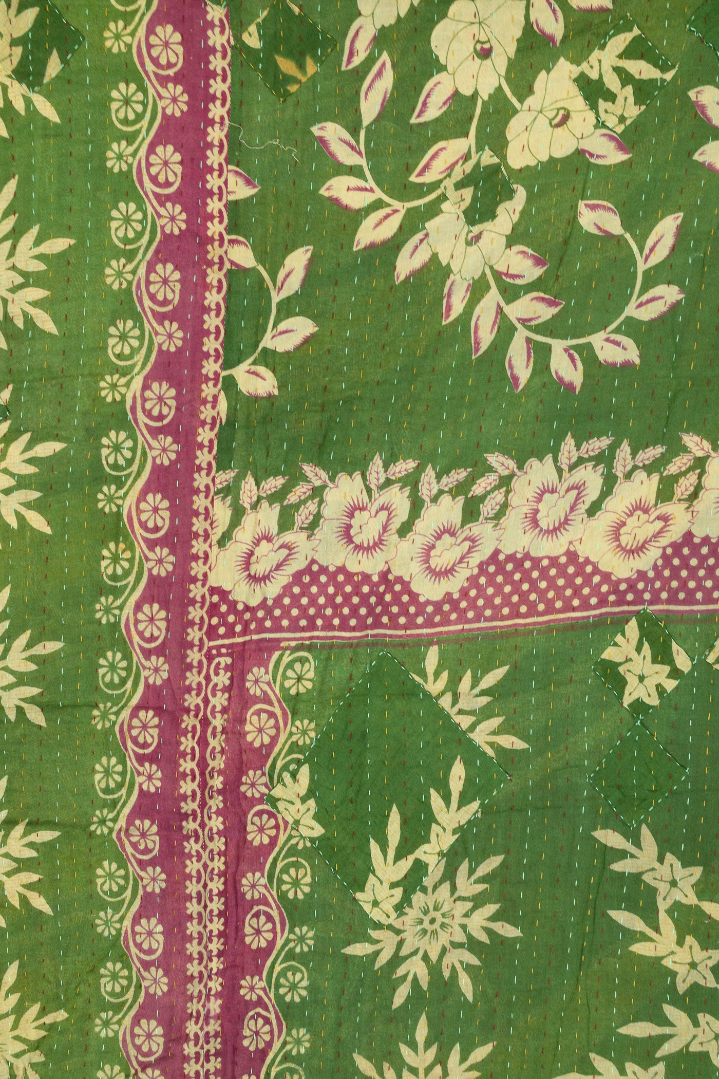 Garden Large Kantha Throw Blanket
