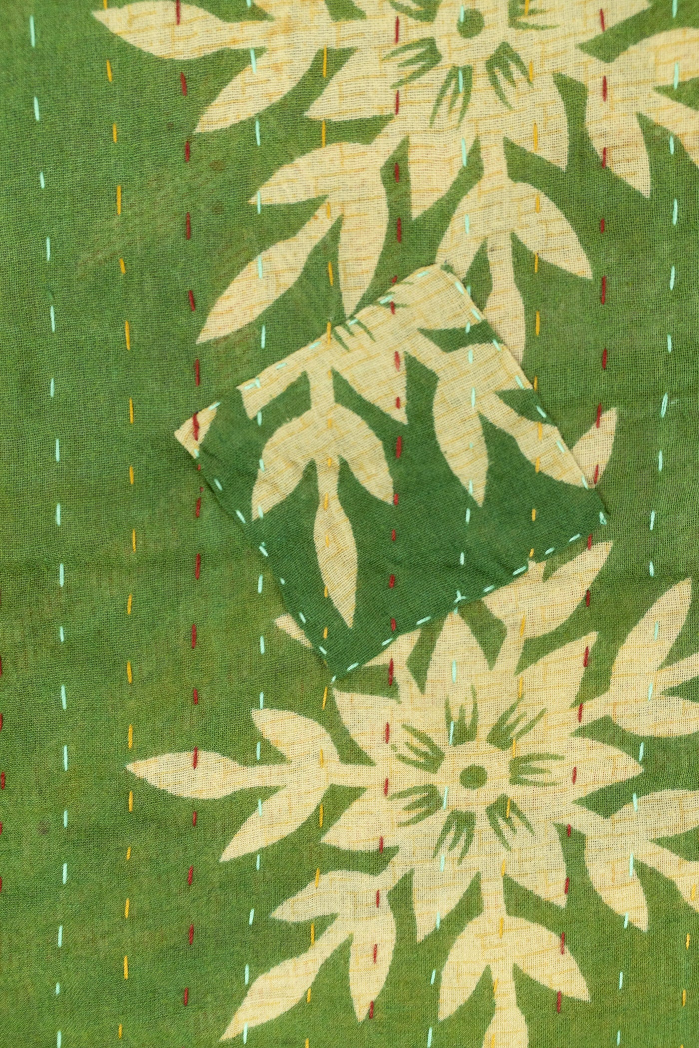 Garden Large Kantha Throw Blanket