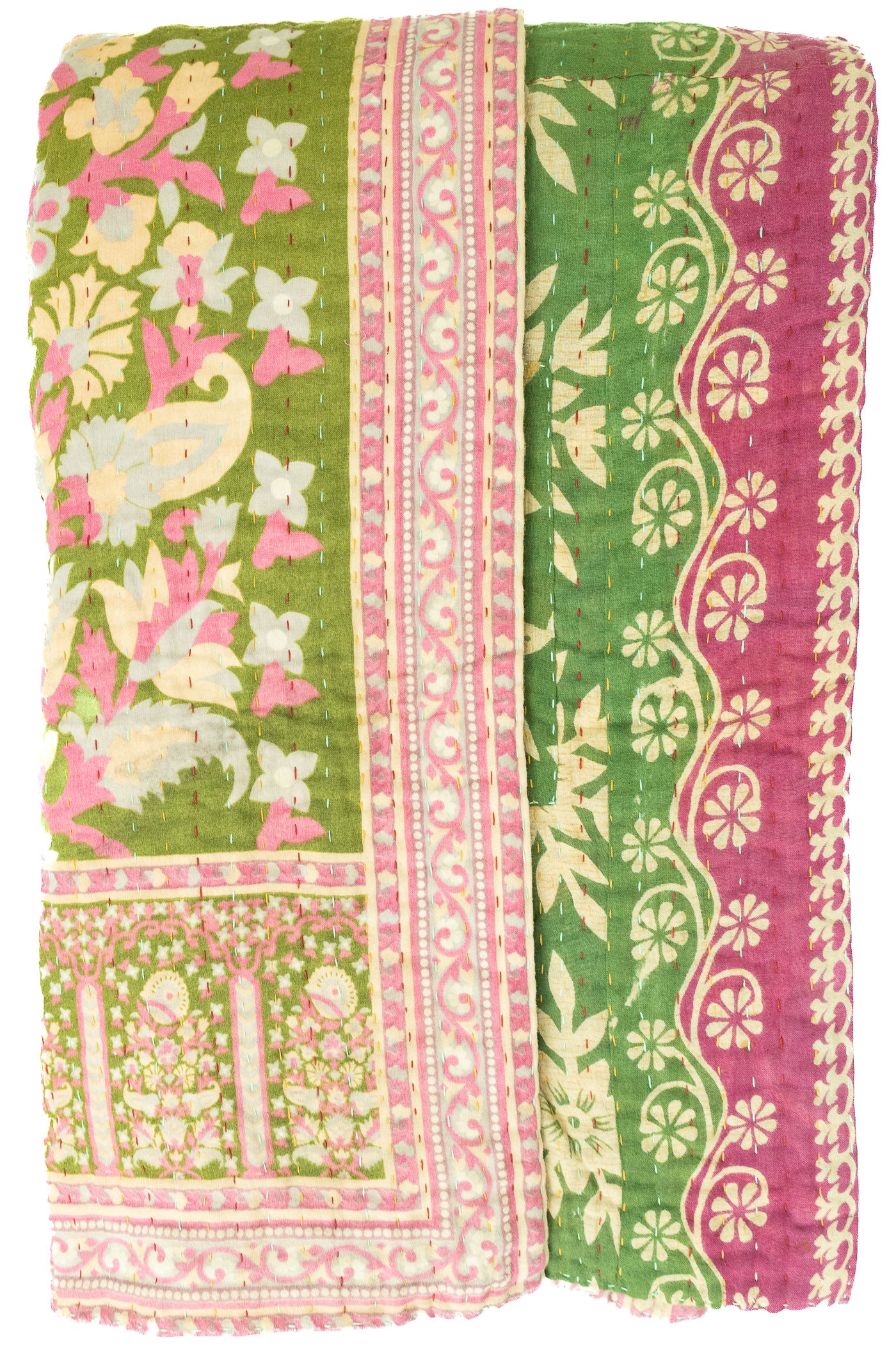 Garden Large Kantha Throw Blanket