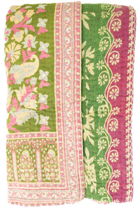 Garden Large Kantha Throw Blanket