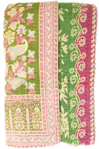 Garden Large Kantha Throw Blanket