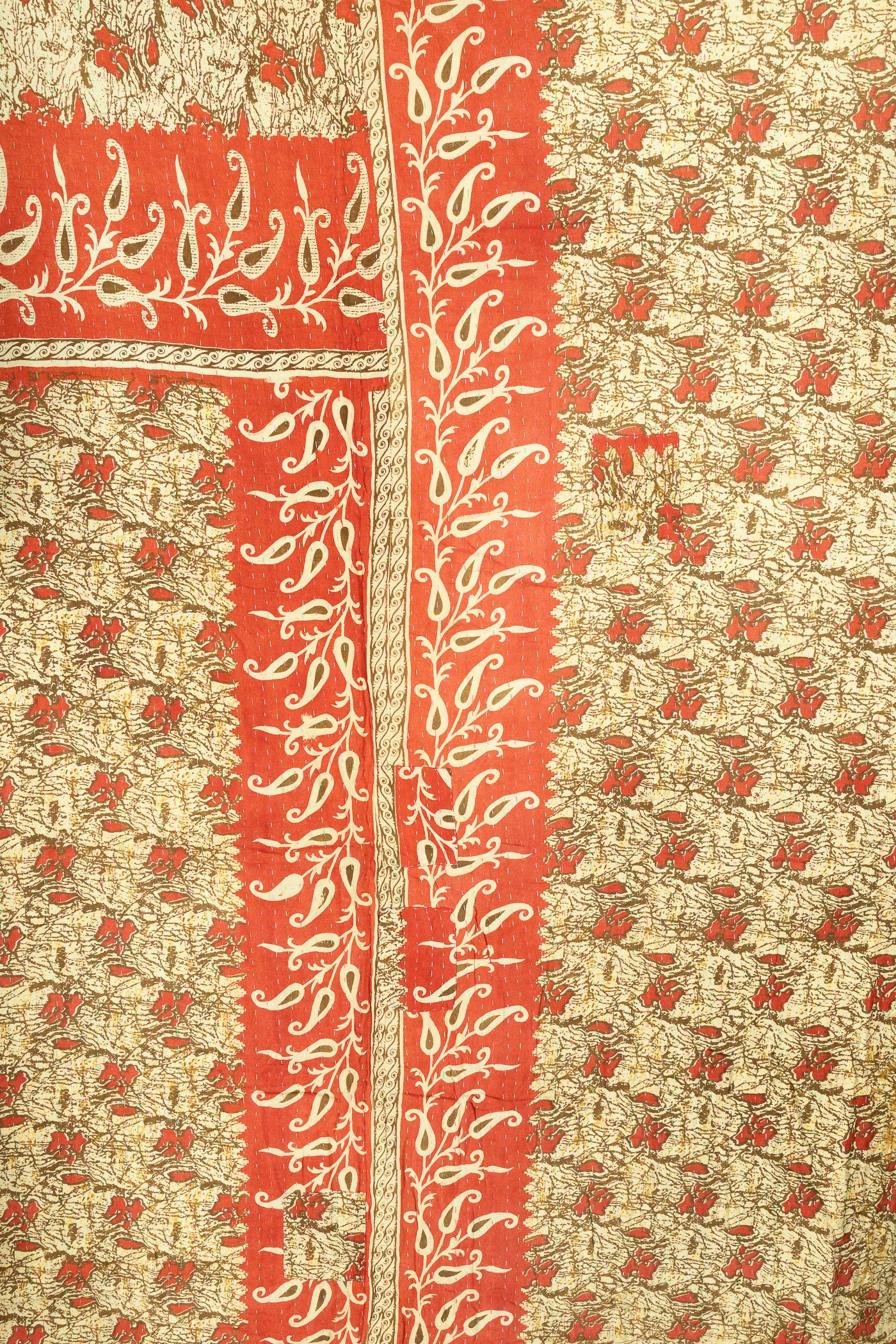 Gratitude Large Kantha Throw Blanket