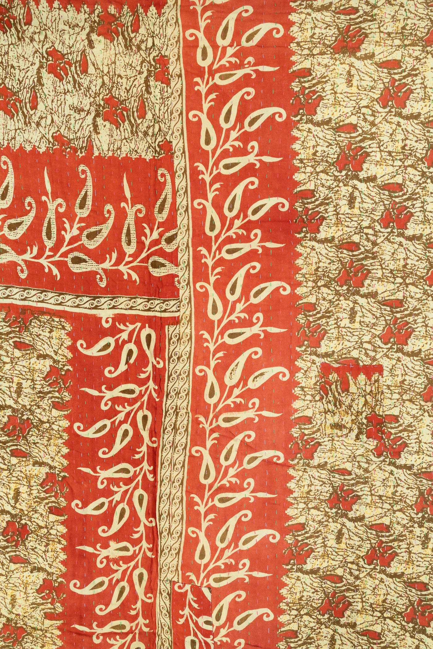 Gratitude Large Kantha Throw Blanket