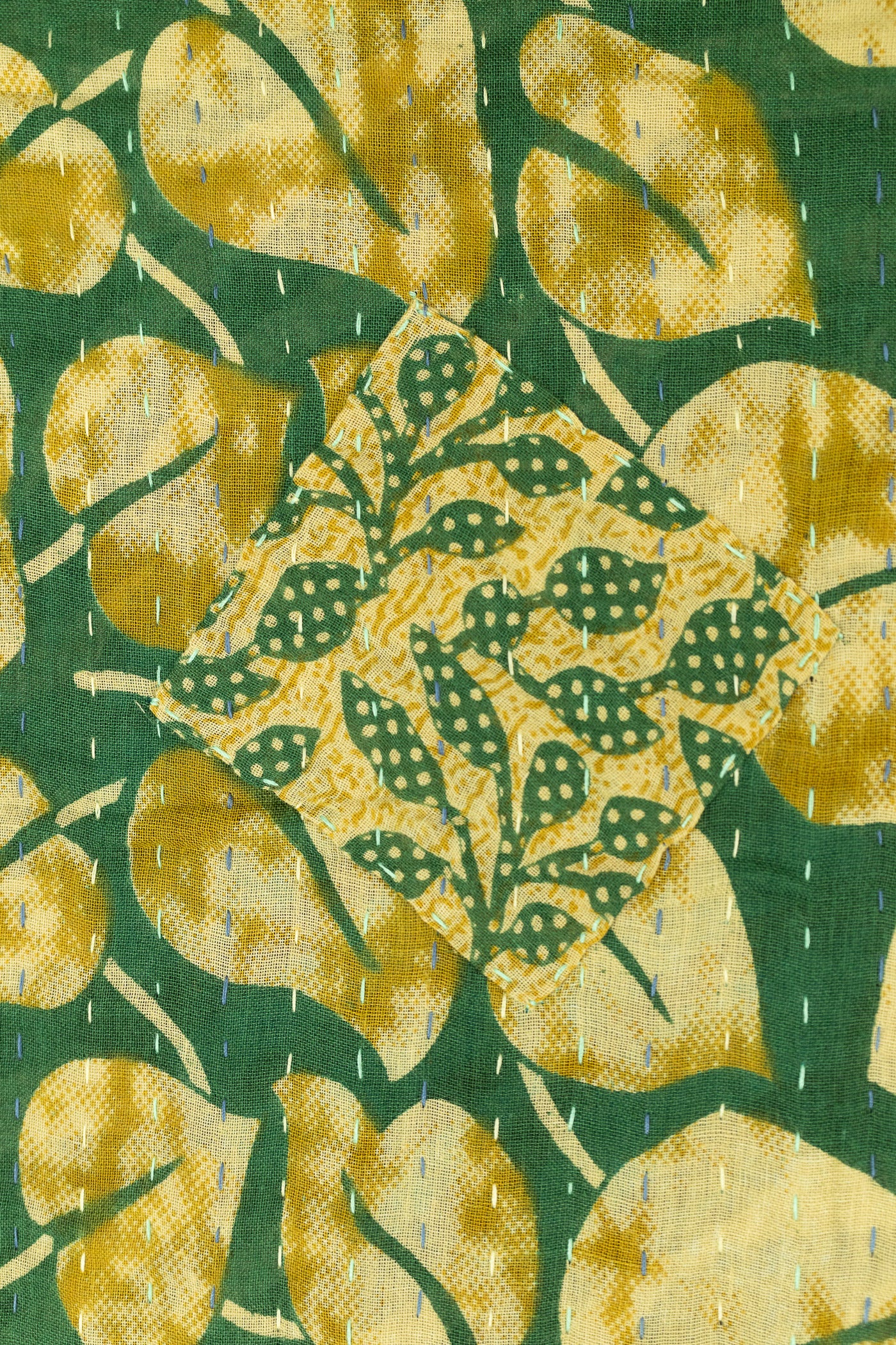 Harmony No. 1 Large Kantha Throw Blanket