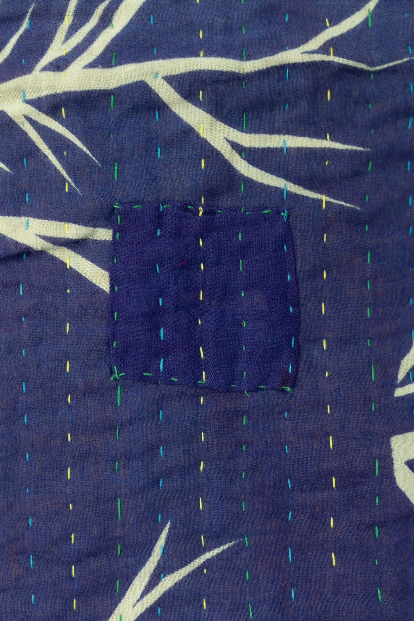 Midnight Large Kantha Throw Blanket