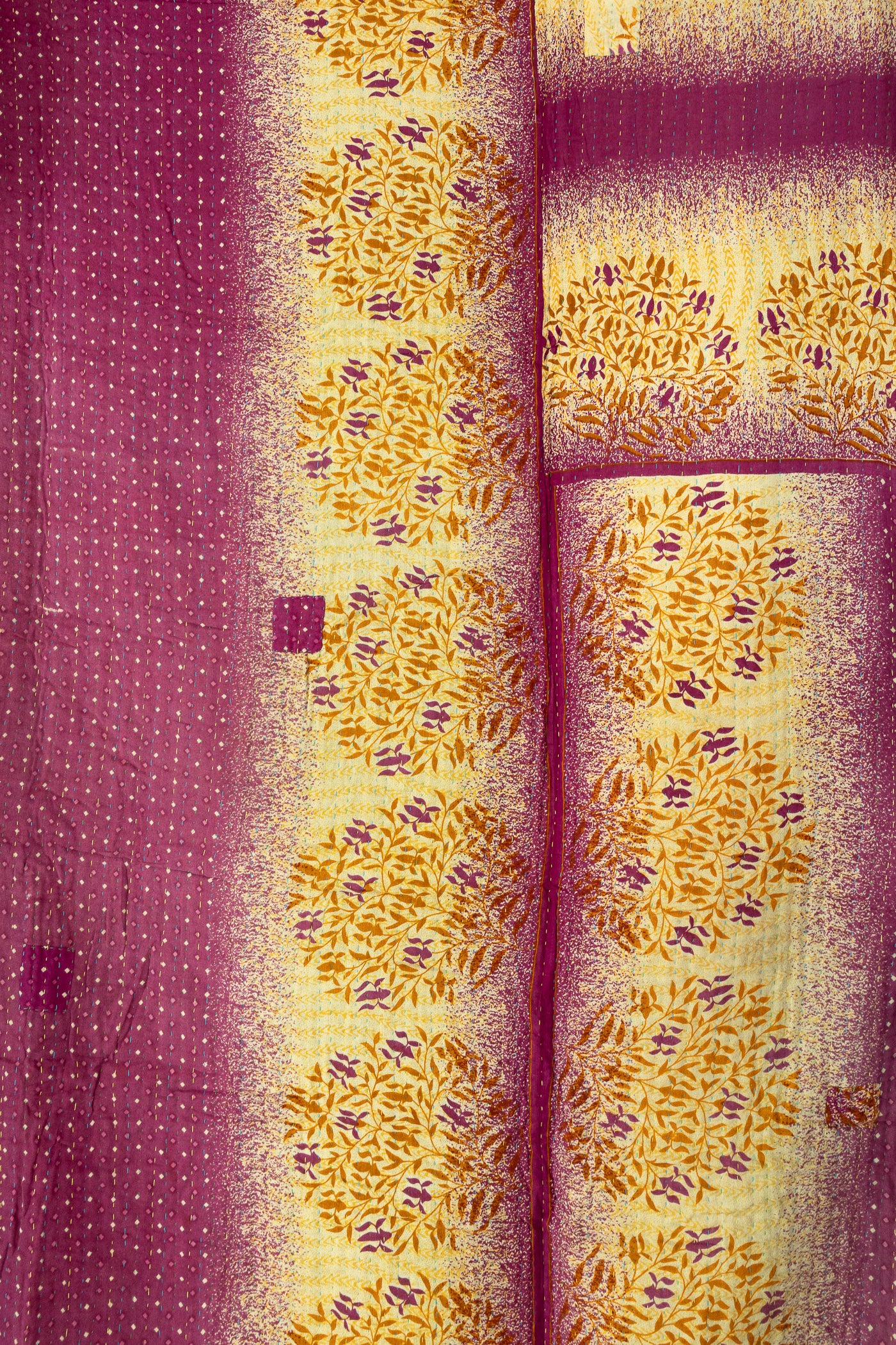 Midnight Large Kantha Throw Blanket