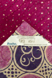 Midnight Large Kantha Throw Blanket