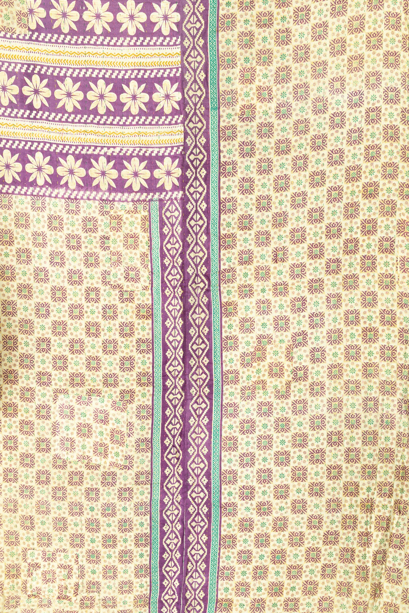 Refreshed Large Kantha Throw Blanket