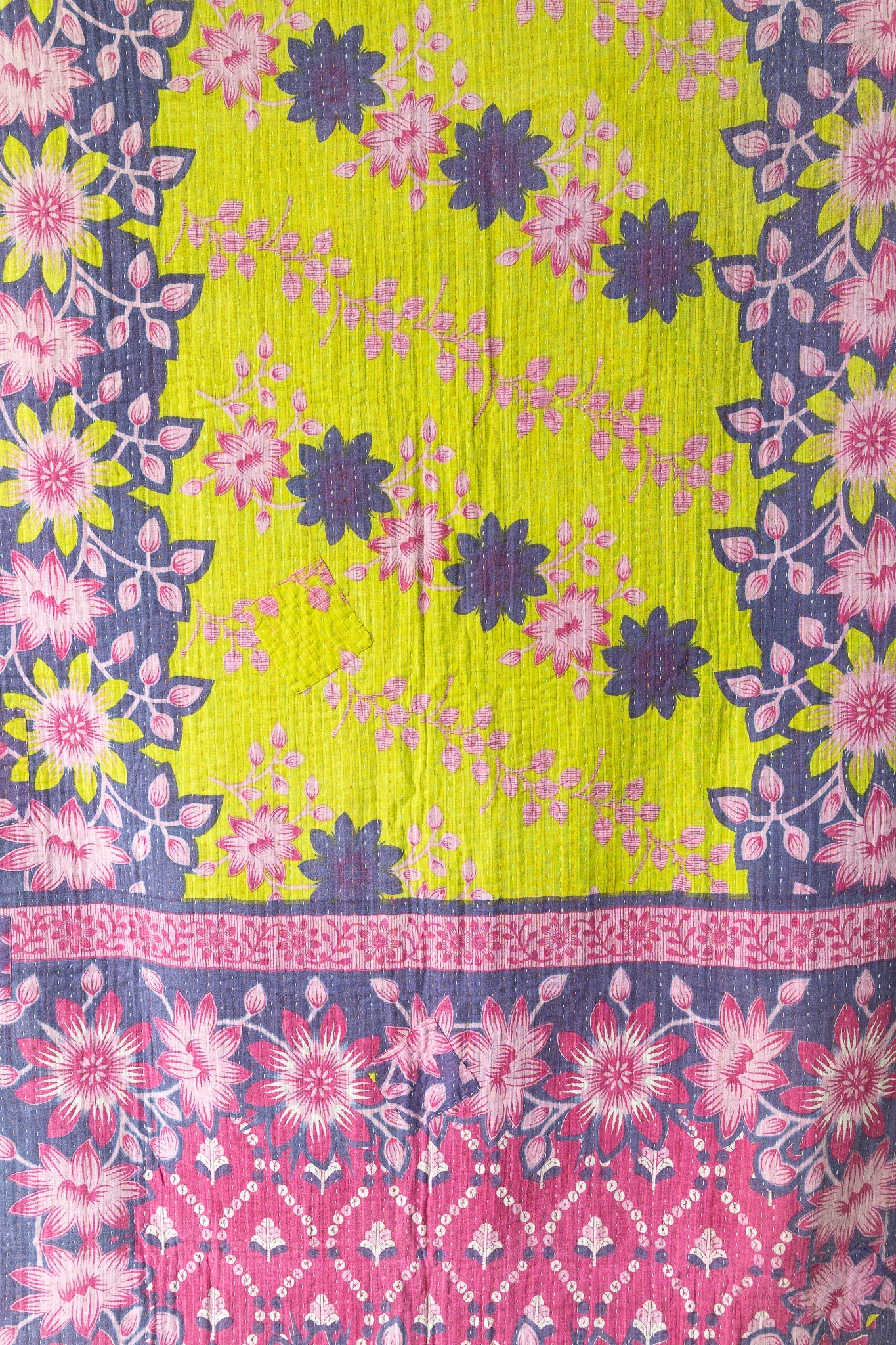 Lighthearted Kantha Throw