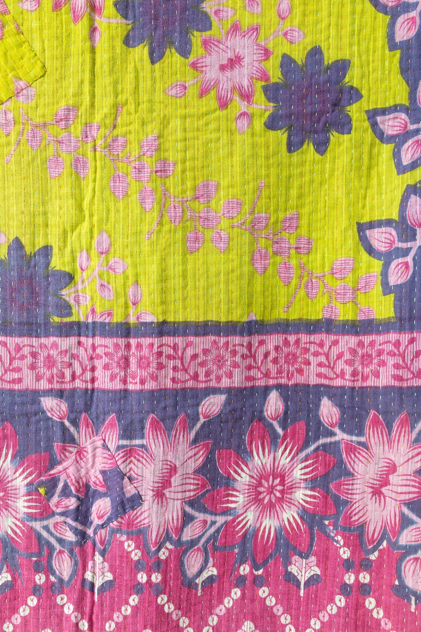 Lighthearted Kantha Throw