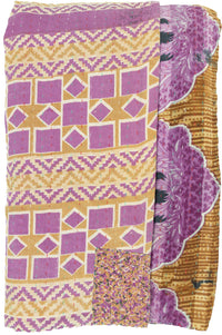 Kantha Large Throw Blanket