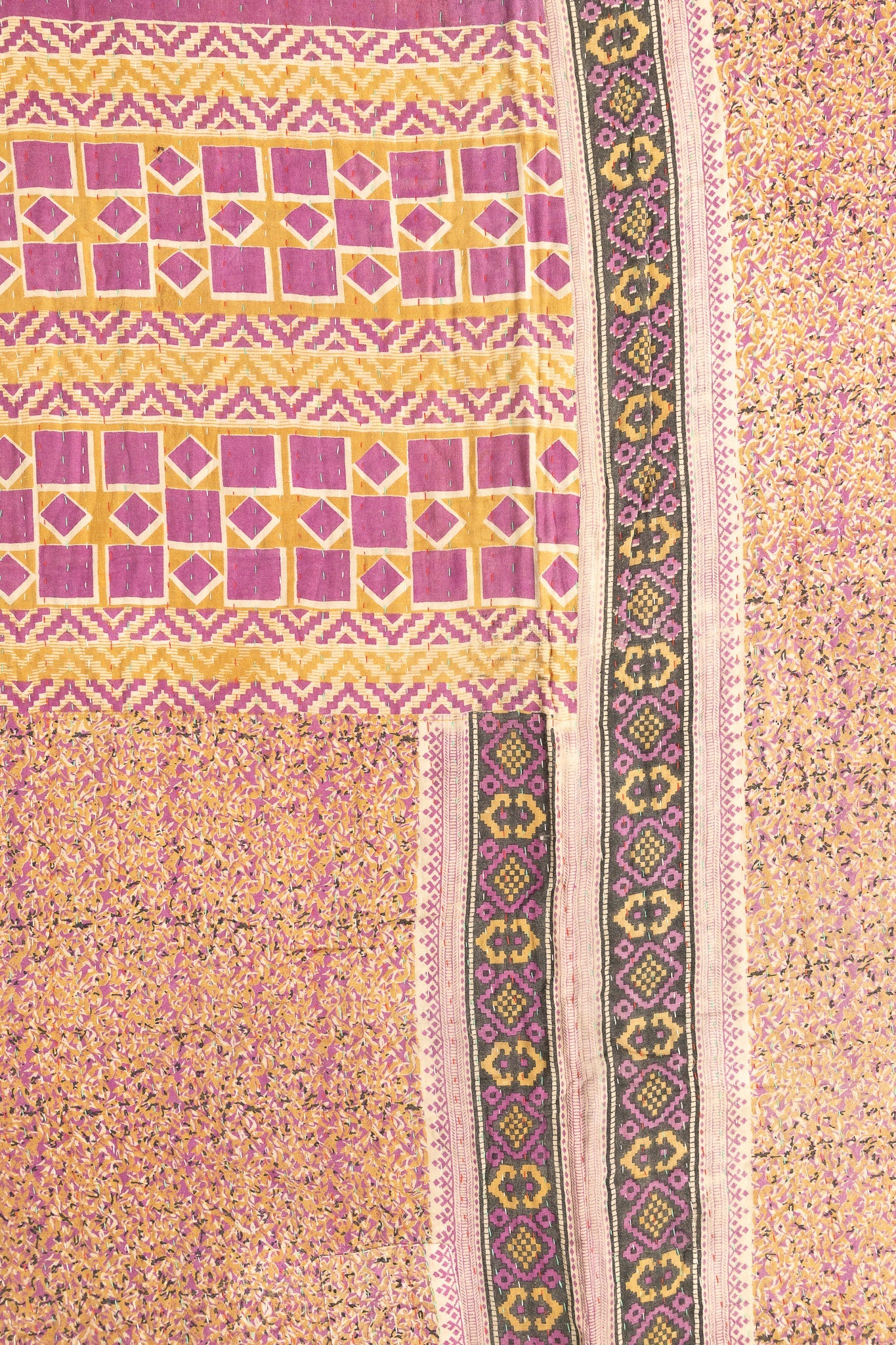 Lilac Large Kantha Throw
