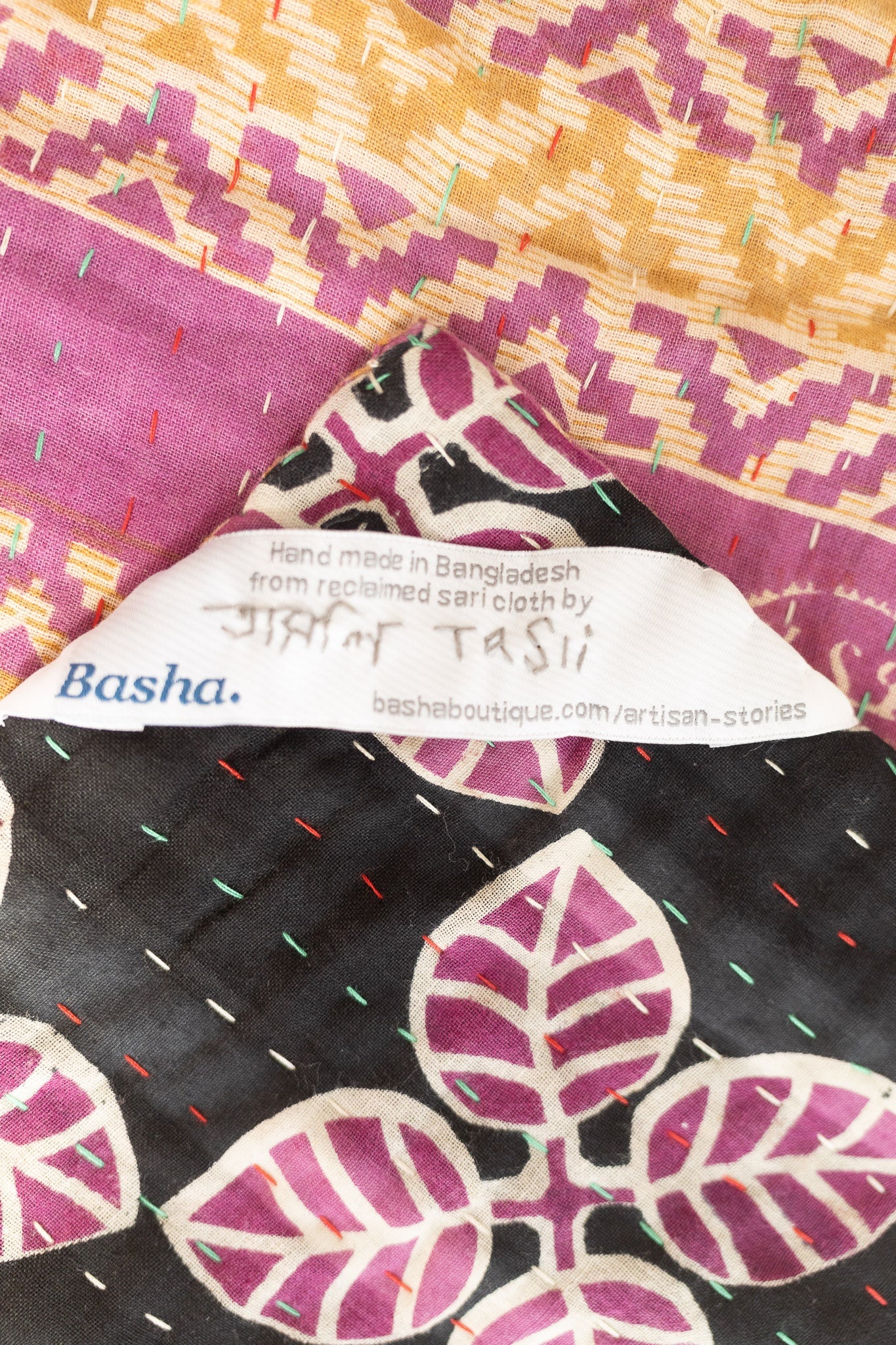 Lilac Large Kantha Throw