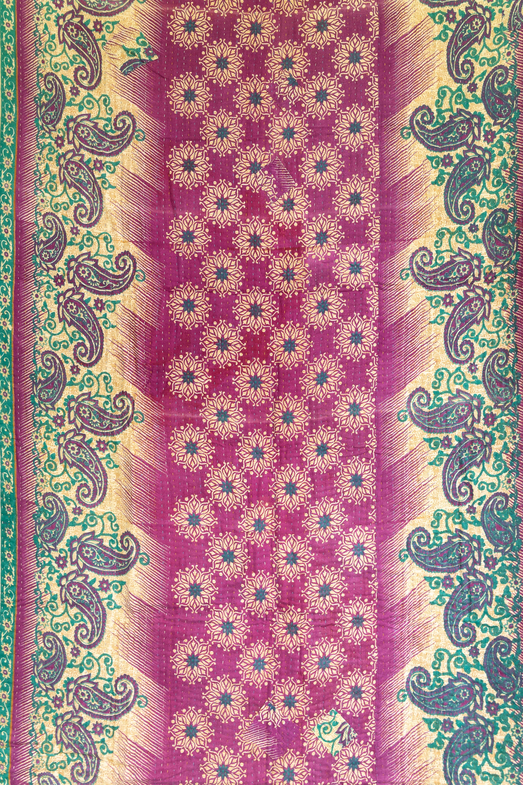 Kantha Throw Bed Quilt