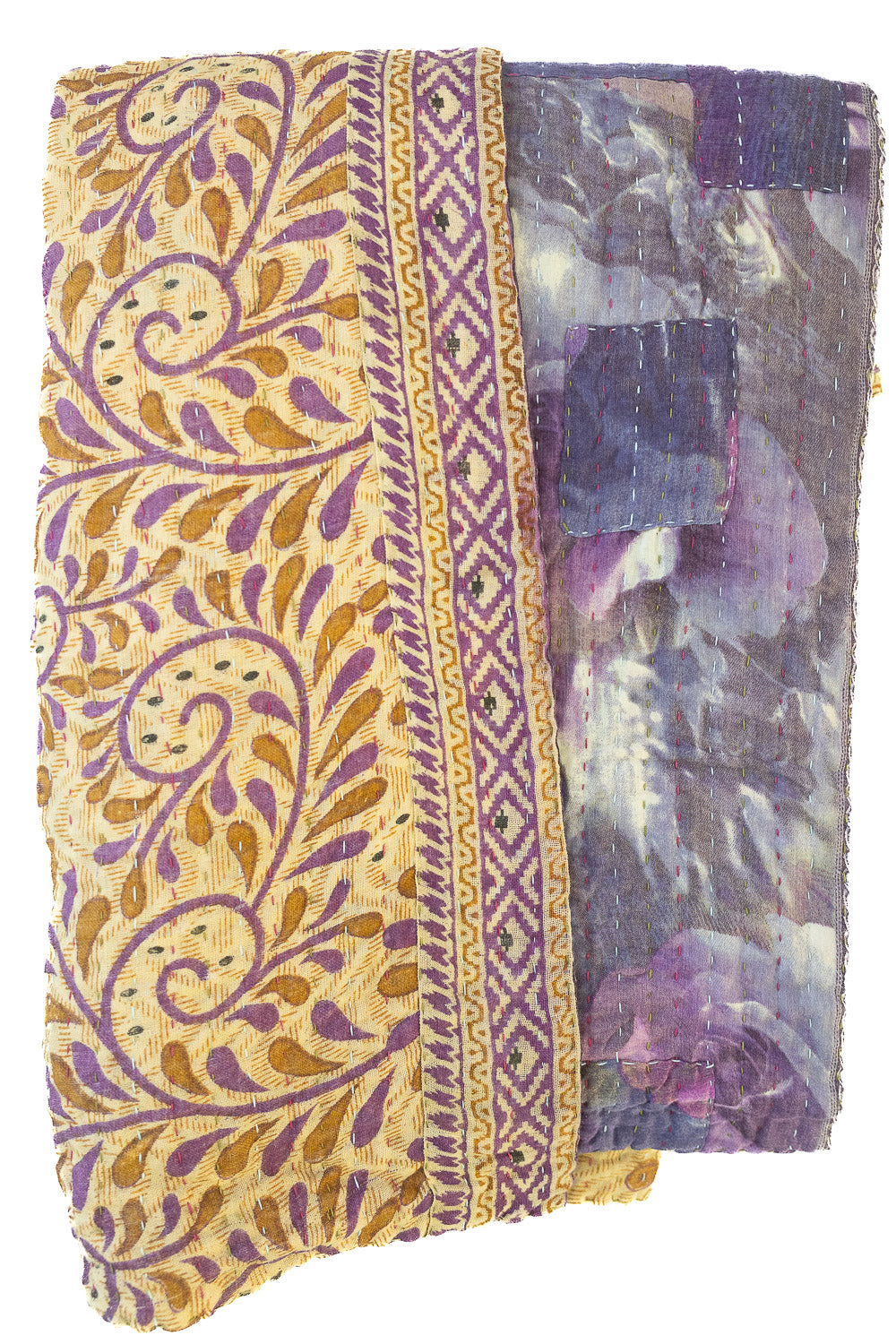 Kantha Throw Bed Quilt