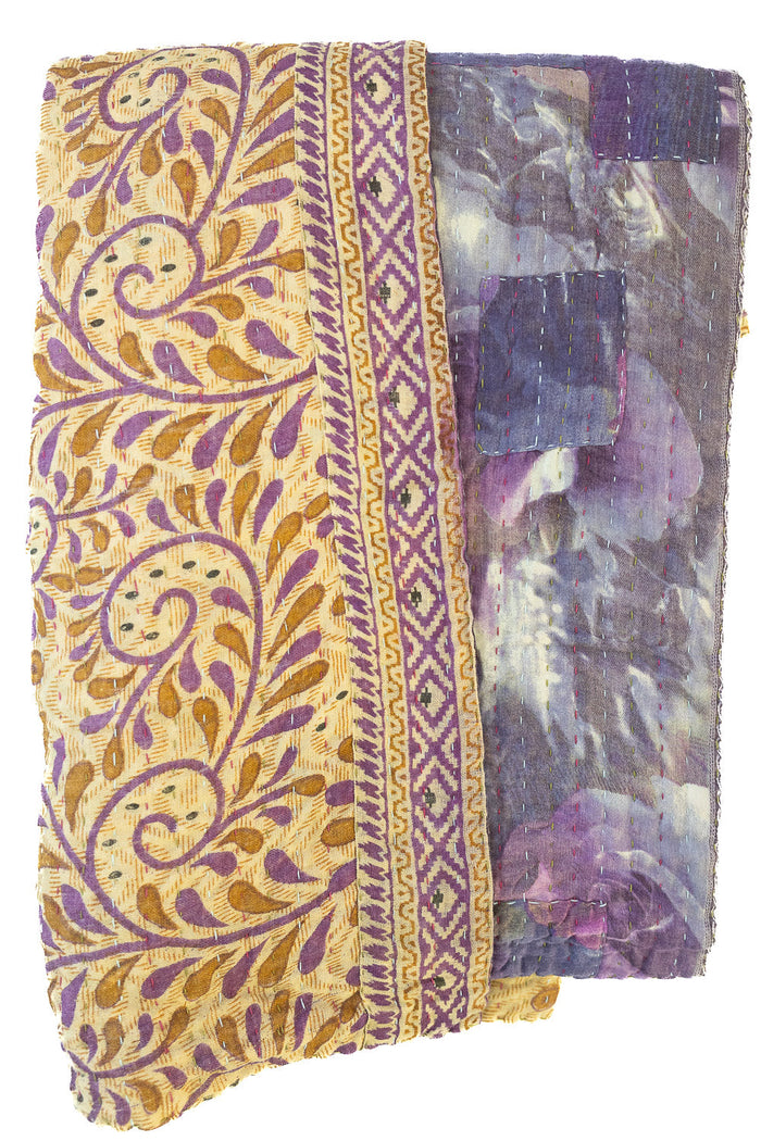 Kantha Throw Bed Quilt