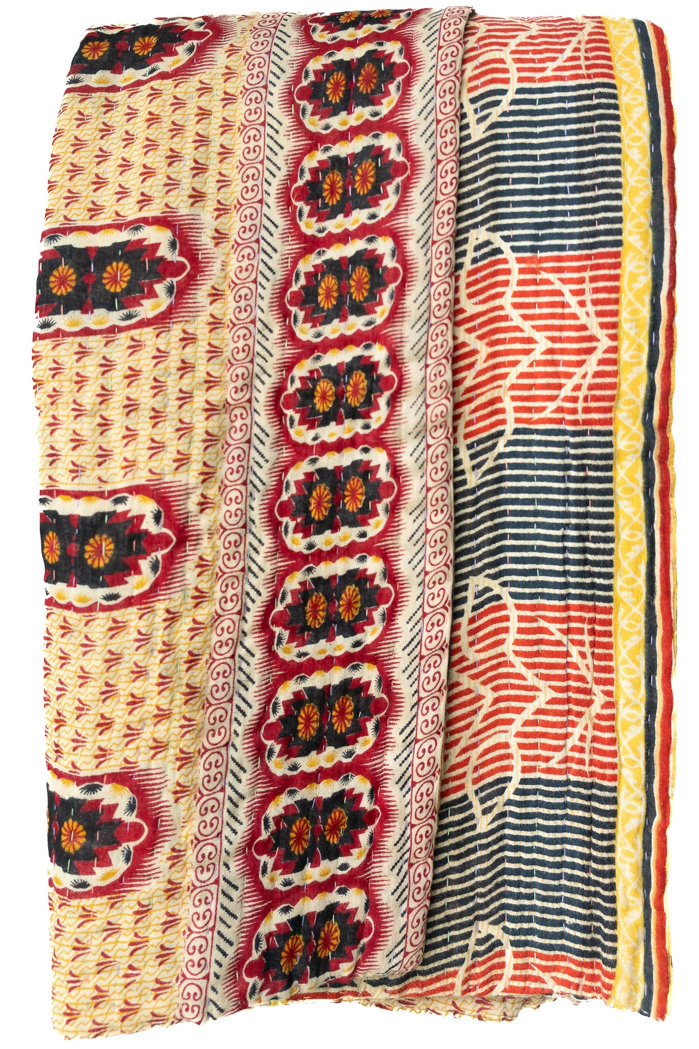 Kantha Throw Bed Quilt