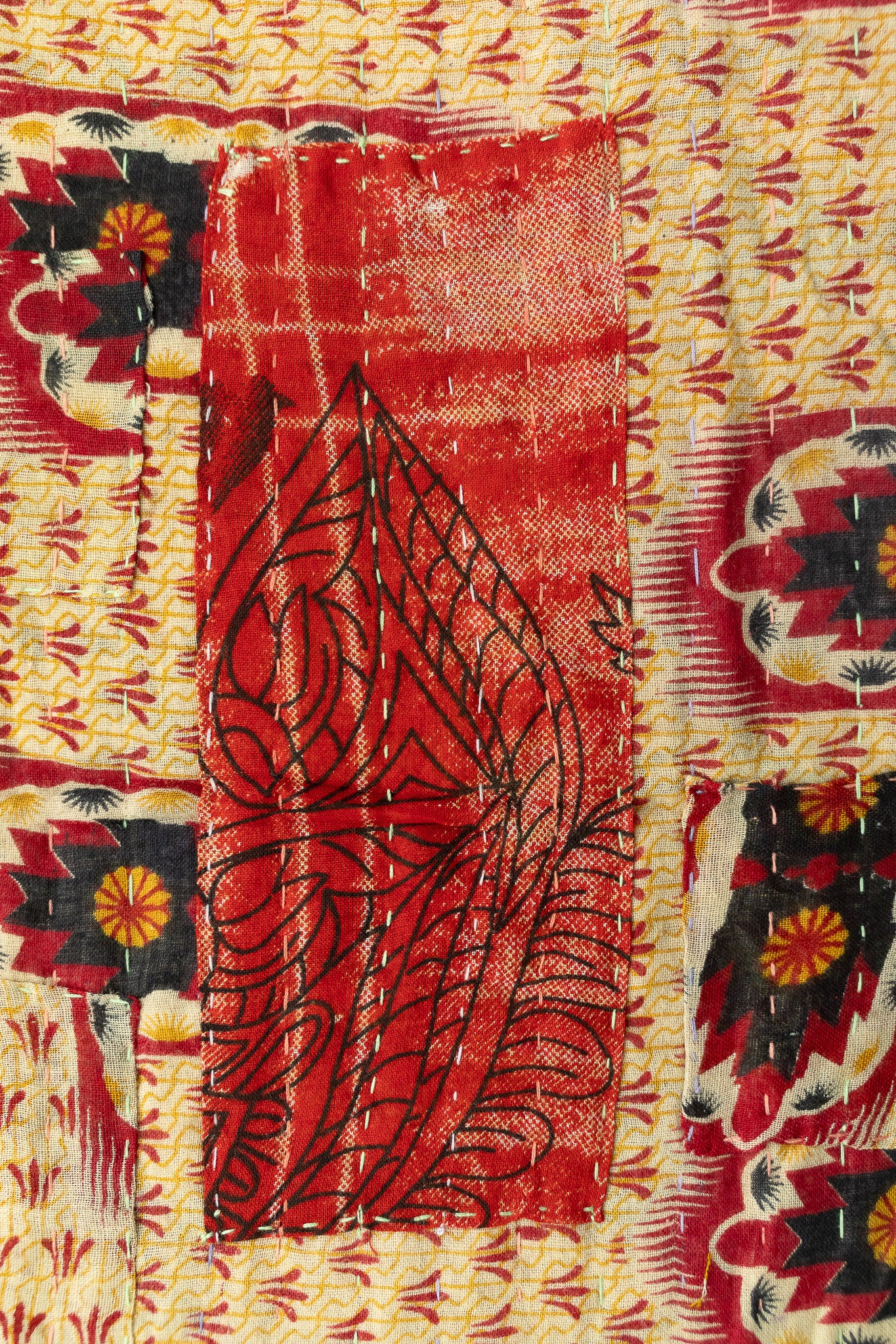 Lionhearted Kantha Throw