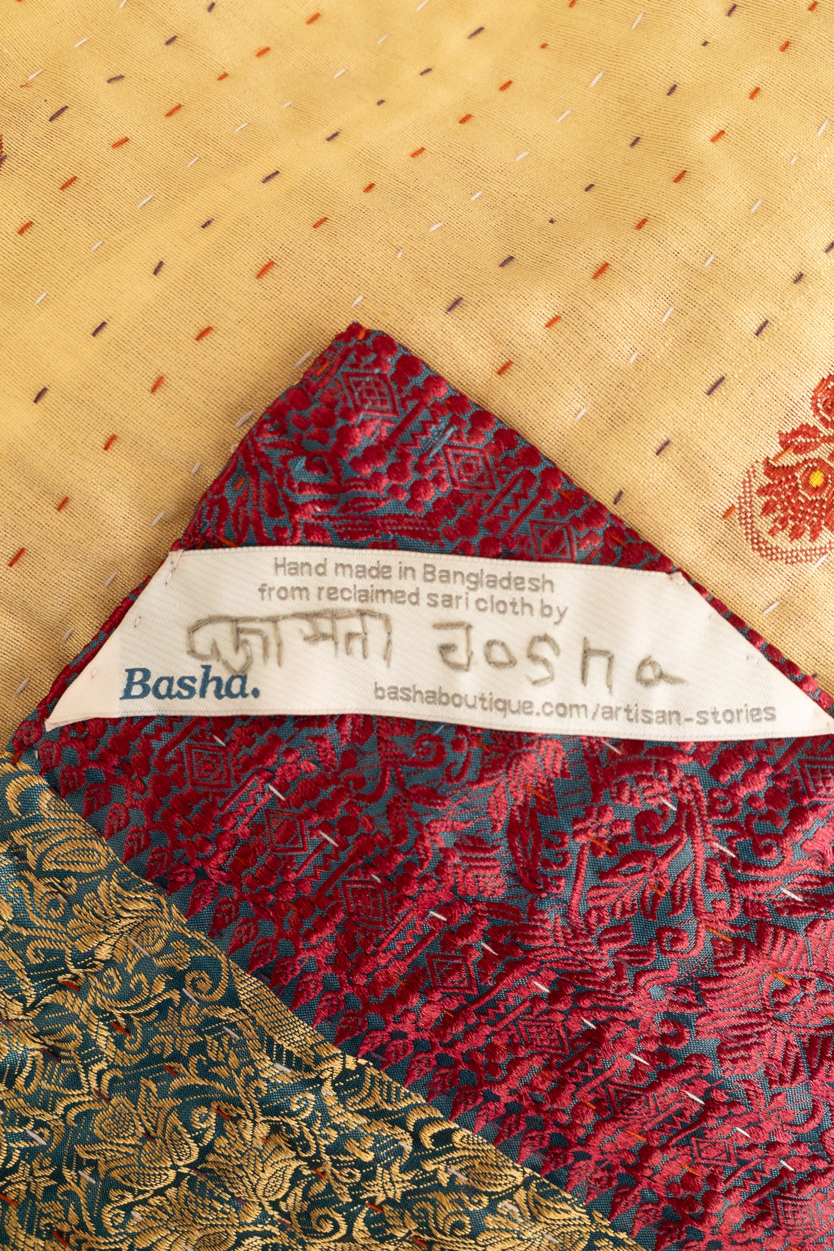 Living Silk Blend Kantha Throw