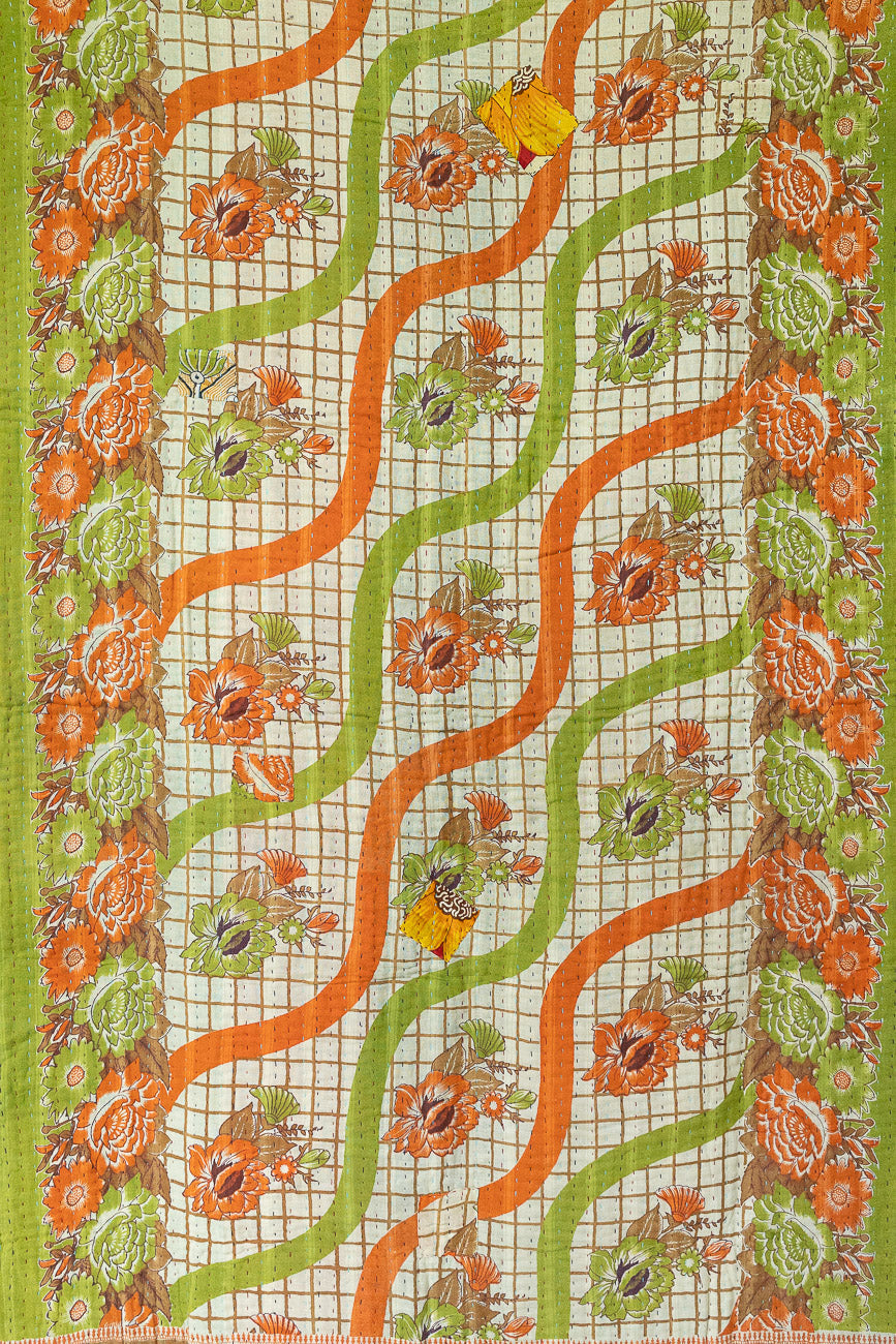 Luminary Kantha Christmas Throw