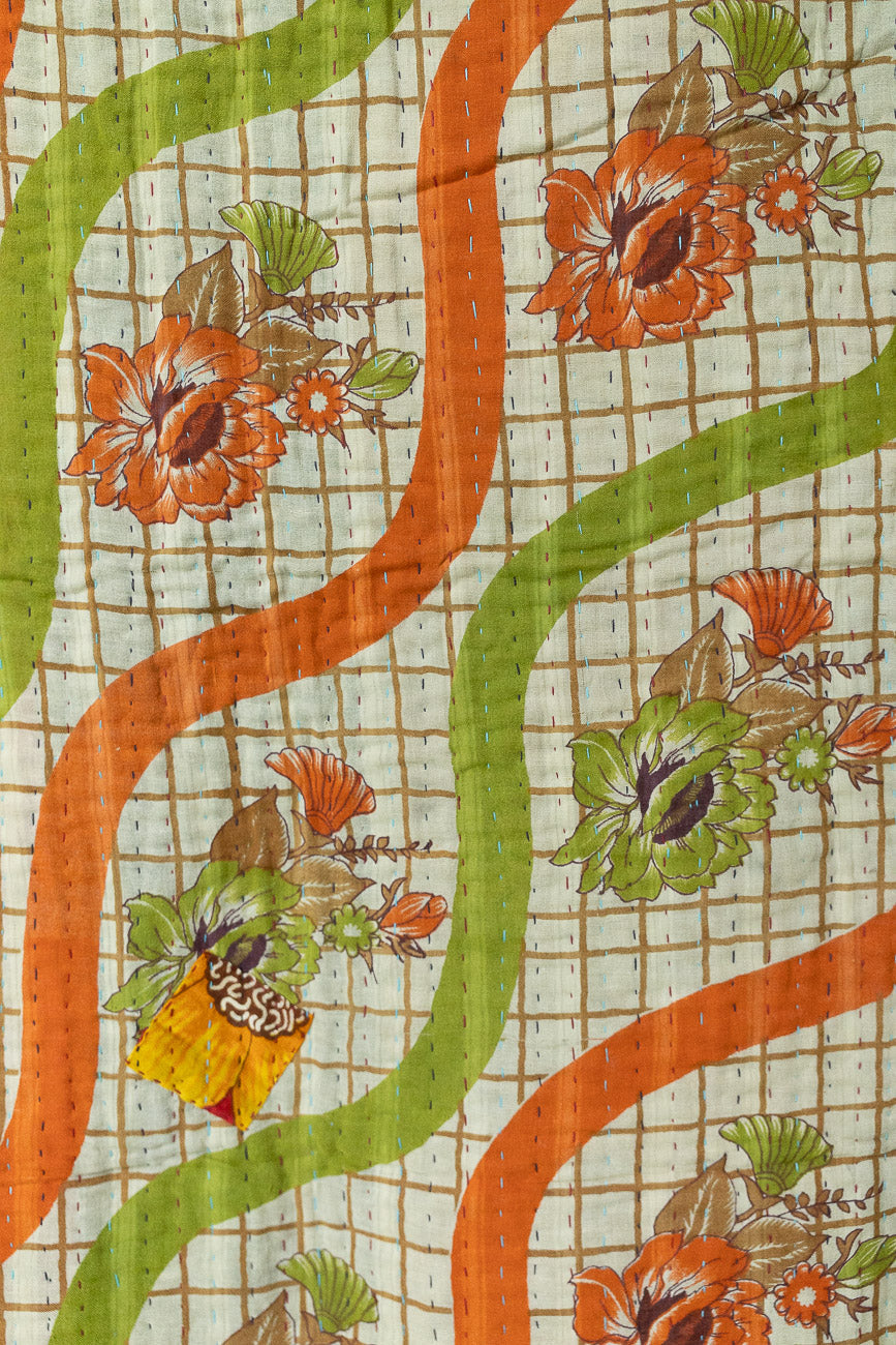 Luminary Kantha Christmas Throw