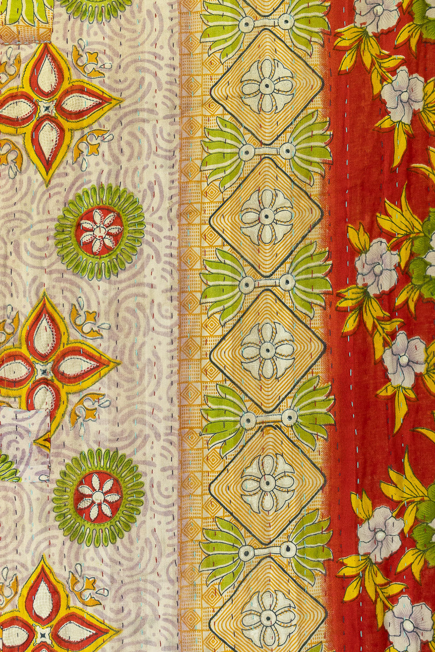 Luminary Kantha Christmas Throw