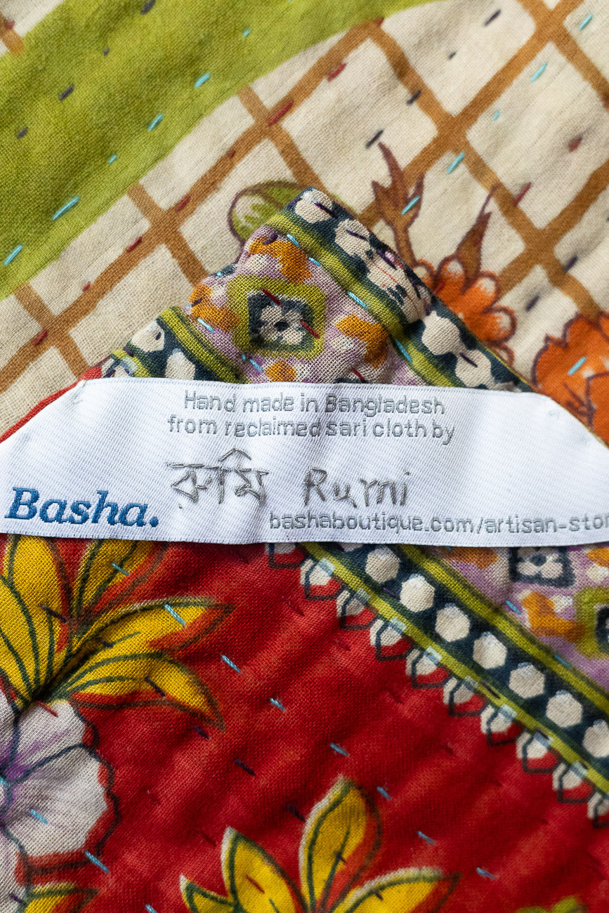 Luminary Kantha Christmas Throw