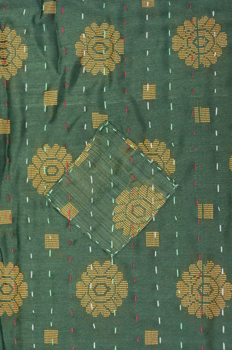 Luminous Silk Blend Kantha Throw