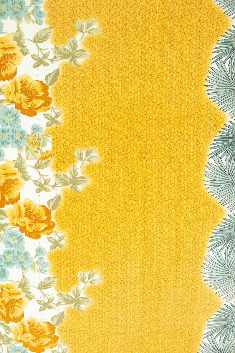 Luminous Silk Blend Kantha Throw