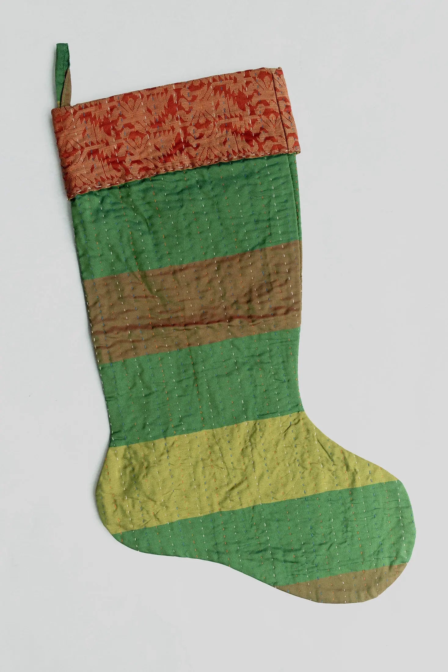 Kantha Holiday Stocking — Luxe No. 9