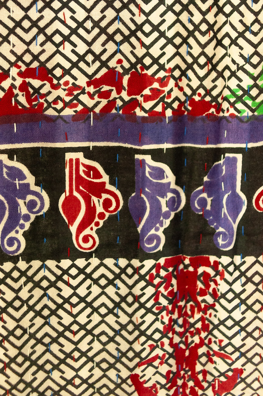 Magical Kantha Christmas Throw