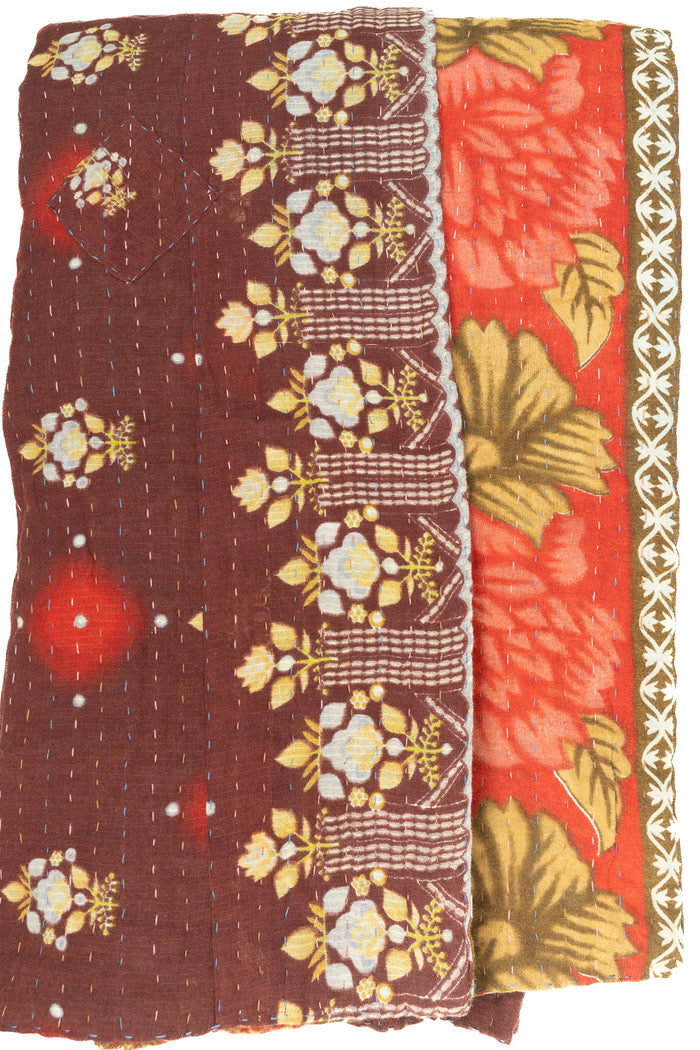 Magnolia Kantha Throw Blanket